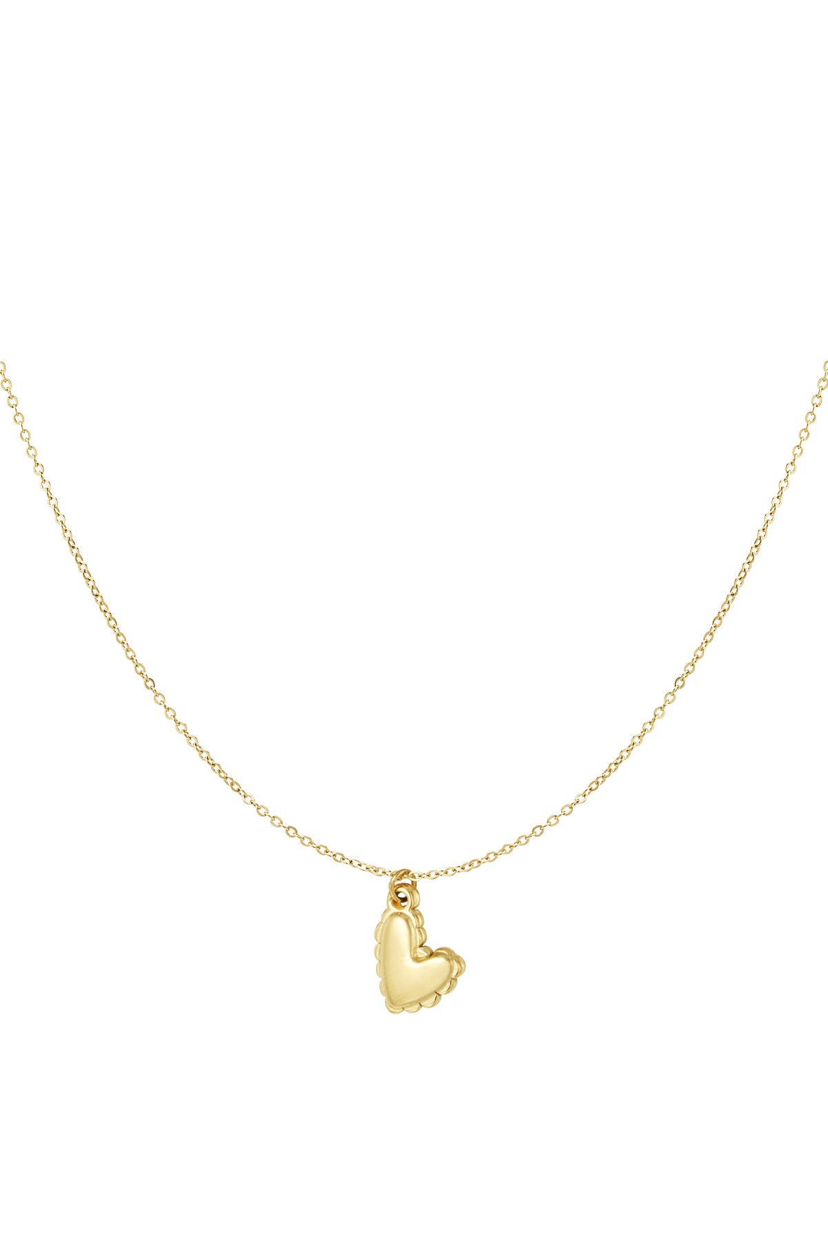 Ketting met kleine hartjes hanger goud