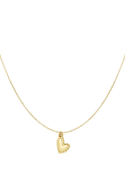Ketting met kleine hartjes hanger goud