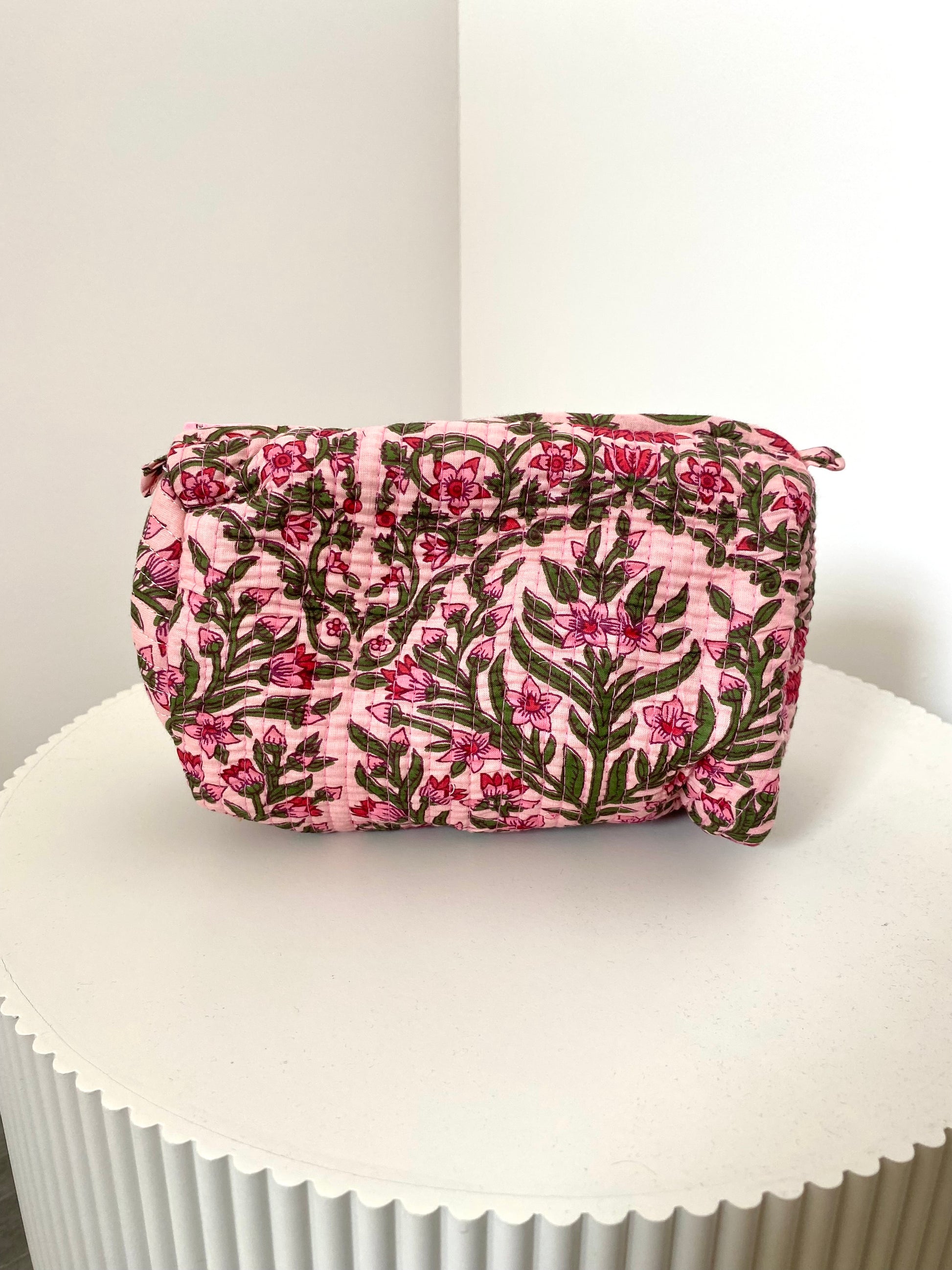 Toilettas met roze print