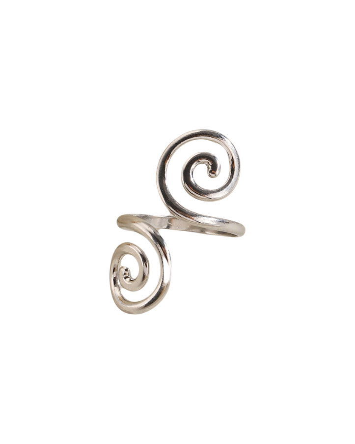Statement gedraaide ring in het zilver