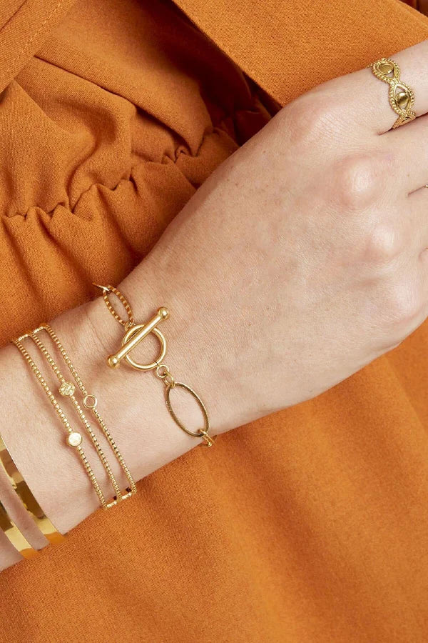 Goudkleurige schakelarmband