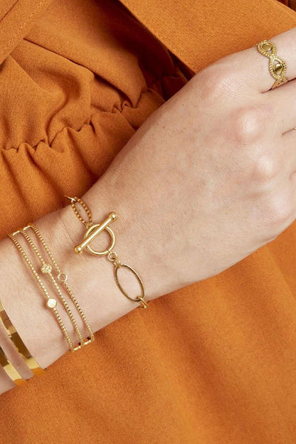 Goudkleurige schakelarmband