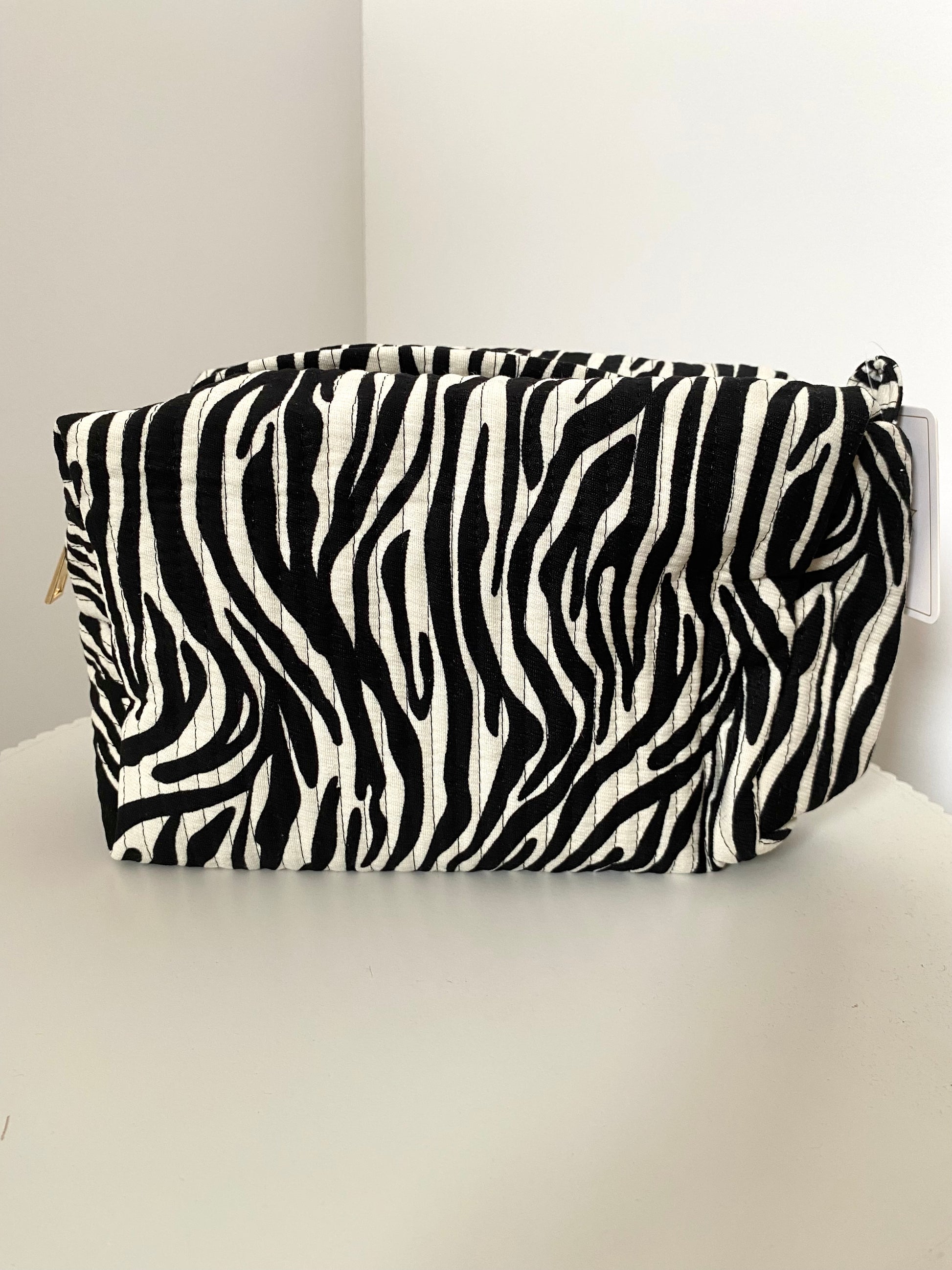 Toilettas met zebraprint groot