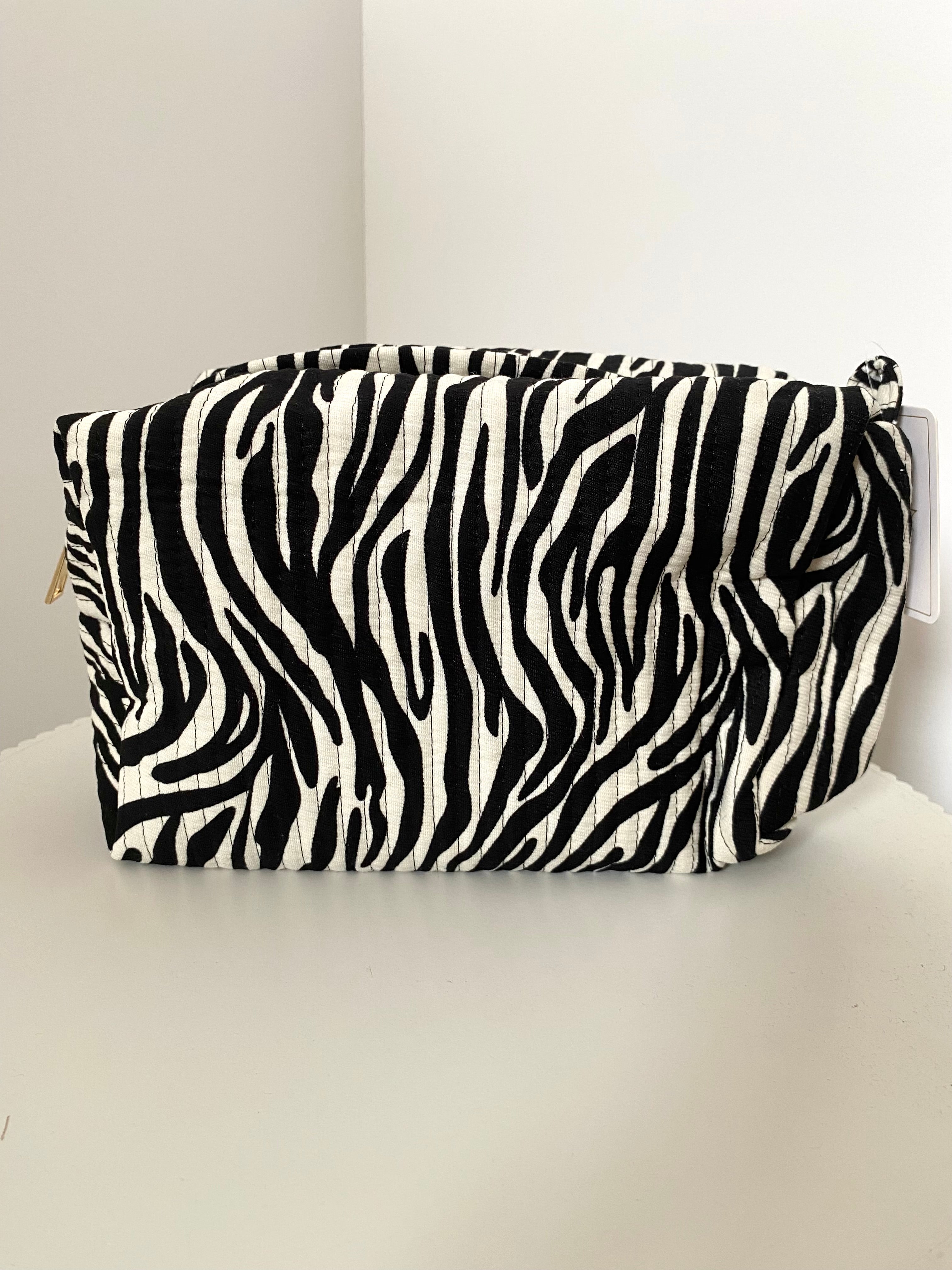 Toilettas met zebraprint groot